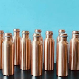 12 X 100% Pure Copper Water Bottle 900ML Plain Leak Proof Ayurvedic Water Bottle
