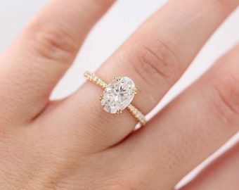2.5 Ct Oval Cut Moissanite Ring, Moissanite Oval Engagement Ring, Moissanite Wedding Proposal Ring, Diamond Ring, Ring For Women
