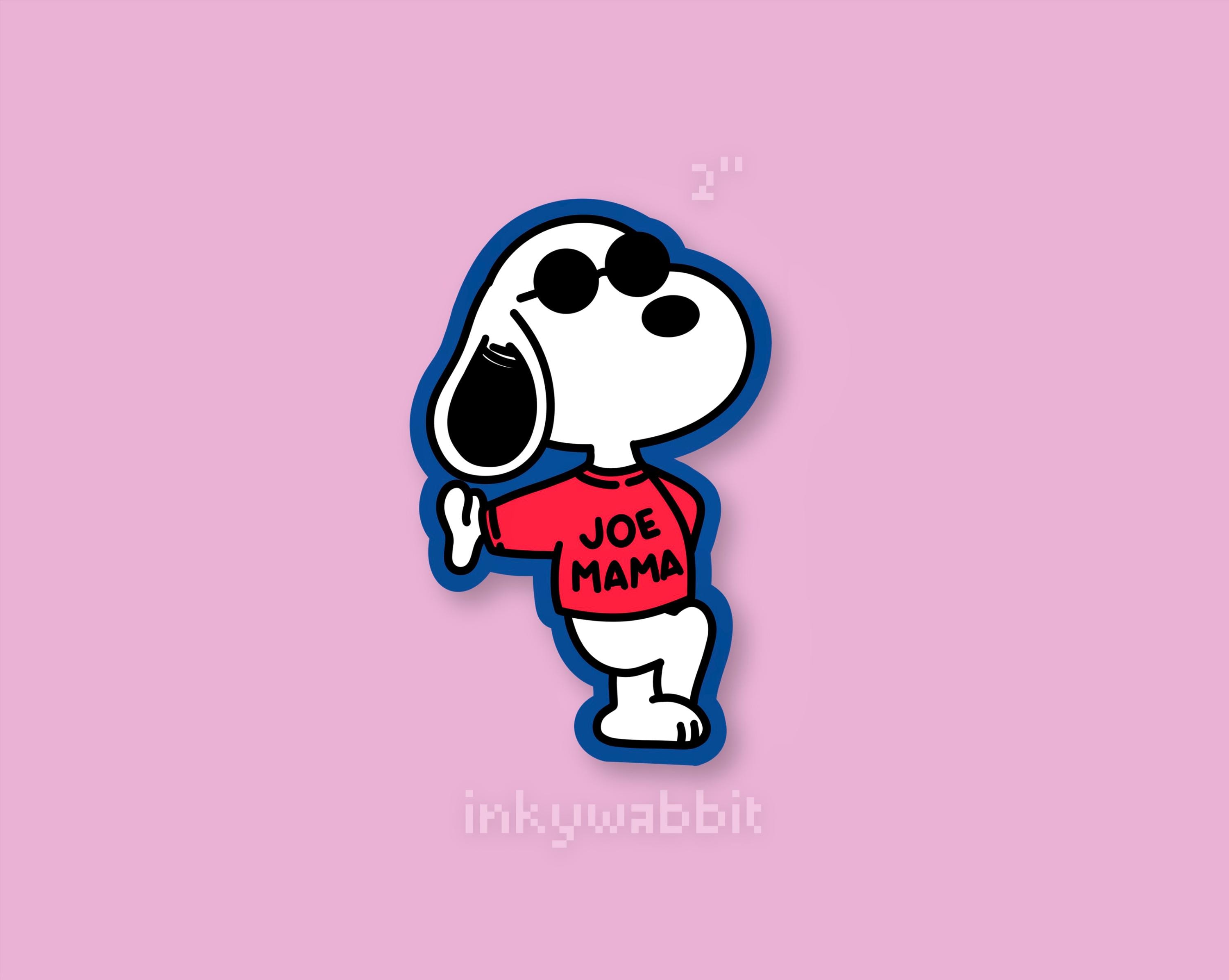 Joe Mama Snoopy Glossy Sticker – Funny Fan Art (2 Inch) - Etsy
