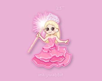 Wicked Galinda Good Witch Fan Art Sticker - Matte Vinyl (2.5 inch)