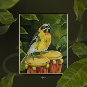Impression d&#39;art portoricaine de boricua Reinita portoricaine