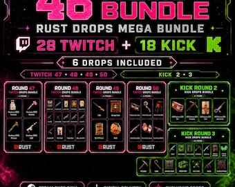 Rust Drops Mega Bündel | Twitch 47-50, Kick 2-3 (Digitale Lieferung)