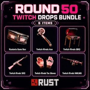 Rust Twitch lança 6 skins na rodada 50