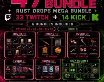 ALL Rust Drops Mega Bundle | Twitch 48-52, Kick 3 (Digital Delivery)