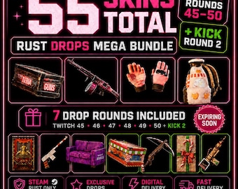 Rust Drop Bundle | 55 Items | Twitch + Kick 45/50 - Kick Round 2