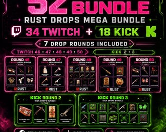 Lot de gouttes de rouille | 52 articles | Twitch + Kick 46/50 - Coups de pied 2 - 3