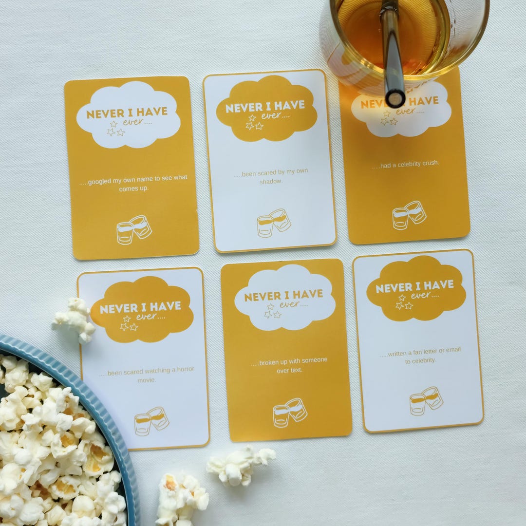 Never I Have Ever Drinking Game, for Adults, Printable Game, Game for ...