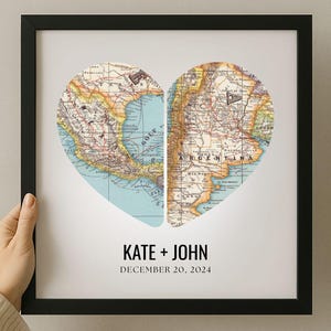 Carte coeur vintage personnalisée, pour lui, pour elle, cadeau de mariage, cadeau d'anniversaire, cadeau pour les couples, carte coeur personnalisée cadeau de mariage