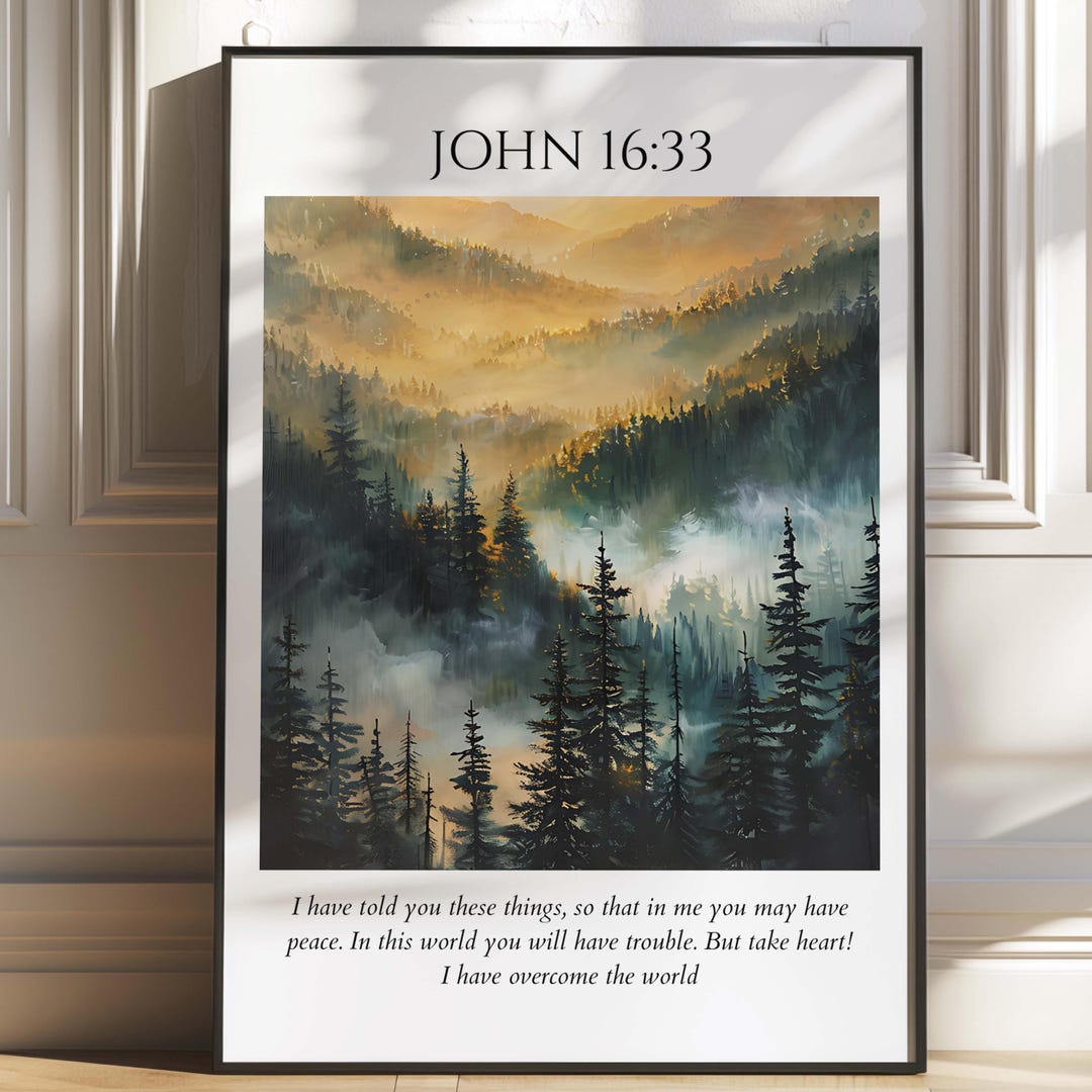 John 16:33 Poster - Printable, Instant Download - Etsy