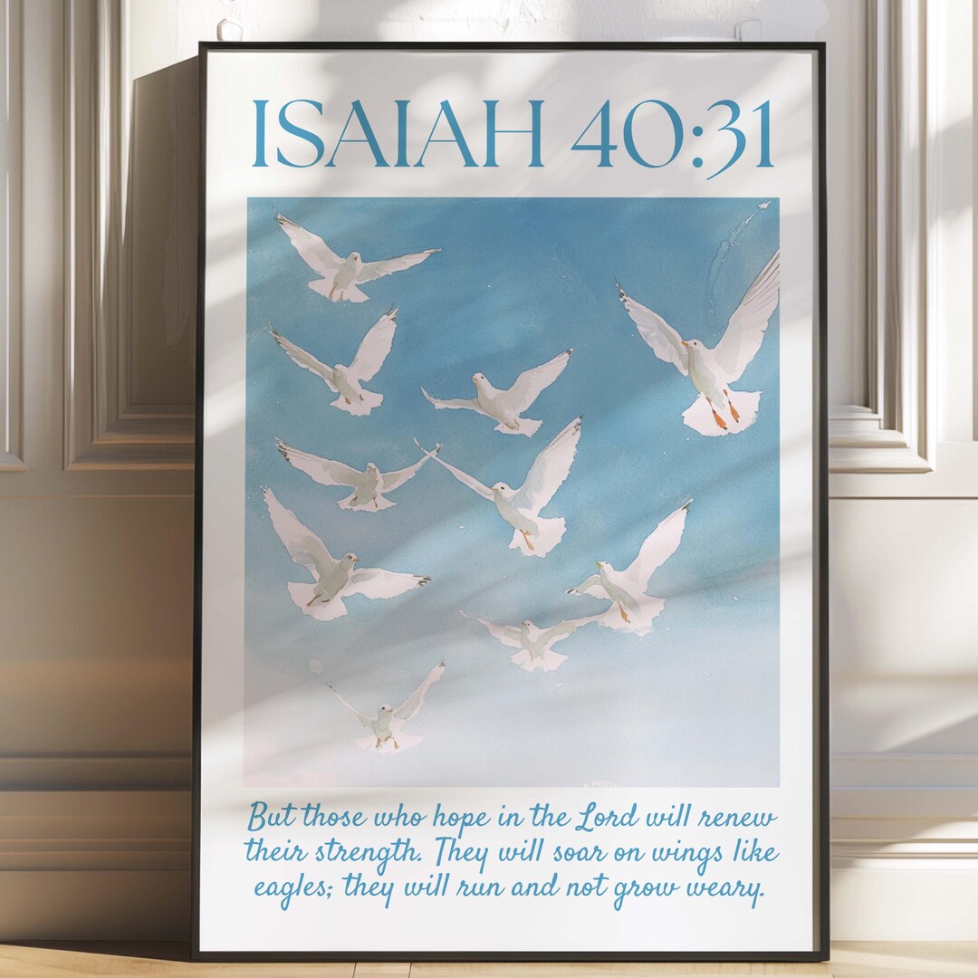 Isaiah 40:31 Bible Verse Art - Printable, Instant Download - Etsy