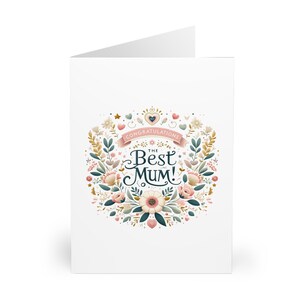 Parabéns, a melhor mãe - cartões comemorativos (pacote com 5)