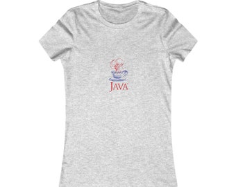 Camiseta feminina com logo retrô do Java – Presente vintage para desenvolvedora Java | Camiseta para mulheres na área de tecnologia e programação | Camiseta para engenheira de backend