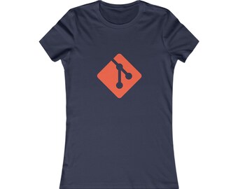 Gitロゴ レッド レディースTシャツ – プログラマーへのギフト | テック業界の女性向けコーディングTシャツ | DevOps & ソフトウェア開発者向けシャツ