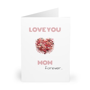Ti amo mamma per sempre (inglese americano) - Biglietti d'auguri (confezione da 5)