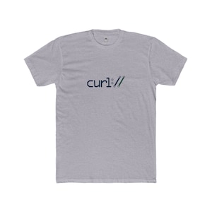cURL-logotyp T-shirt – DevOps- och backend-utvecklare | Kommandoradshacker-t-shirt | Programmerare-present | Linux CLI 100 % bomull