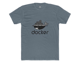 Black Docker Logo T-Shirt – DevOps & Cloud Engineer Shirt | Containerization Tech Tee | Programmer Gift | Minimalist Stack Apparel