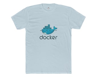 Docker Logo T-Shirt – DevOps & Containerization Shirt | Backend Developer Tee | Programmer Gift | 100% Cotton Tech Apparel