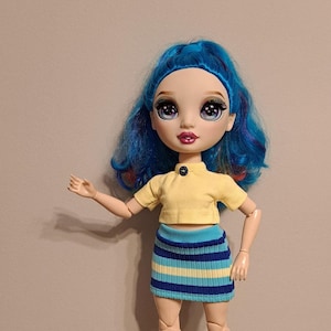 Ensemble jupe et haut pour poupées arc-en-ciel de 61 cm de haut