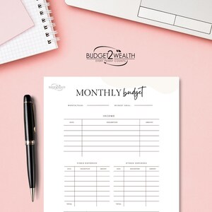 Monthly Budget Planner, Financial Organizer, Expense Tracker, Money Management, Budget Journal, Personal Finance Tool