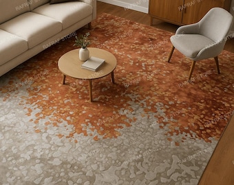 Hand-Tufted Viscose Rug – High-Low Embossed, Abstract Design