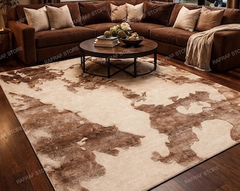 Mocha Terrain Hand-Tufted Wool & Viscose Rug