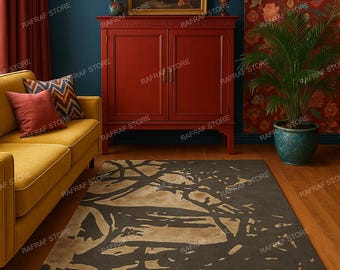 Mocha Sandstone Rug, Earth Shadow Hand tufted Wool Viscose Rug