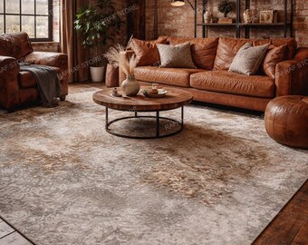 Viscose tufté à la main, abstrait gris taupe, tapis de sol pour salon chambre cuisine chambre d'enfant 6 x 9 8 x 10 9 x 12 10 x 14 tapis de passage personnalisé