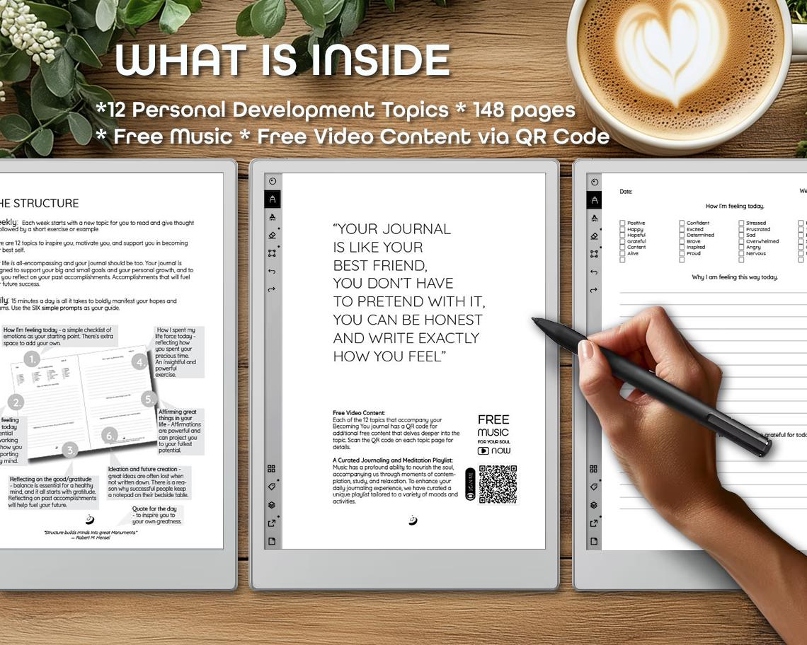 Digital Guided Journal for Men for Remarkable 1 & 2 Tablets, Kindle ...