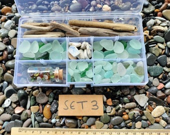 Limited Edition Crafting Box: Driftwood, Sea Glass and Pottery pieces. Just one set remaining.
