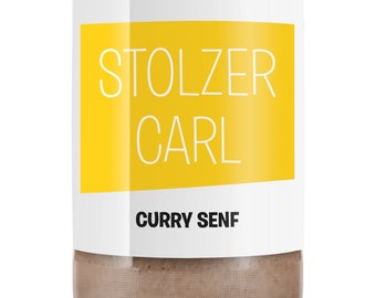 Stolzer Carl - Currysenf / Senf mit Curry - ohne Zuckerzusatz, für Diabetiker geeignet