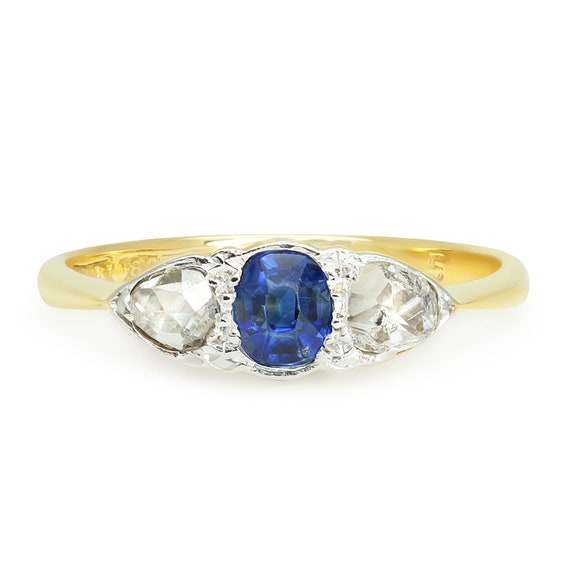 Bridget Antique Sapphire and Diamond Trilogy Enga… - image 6