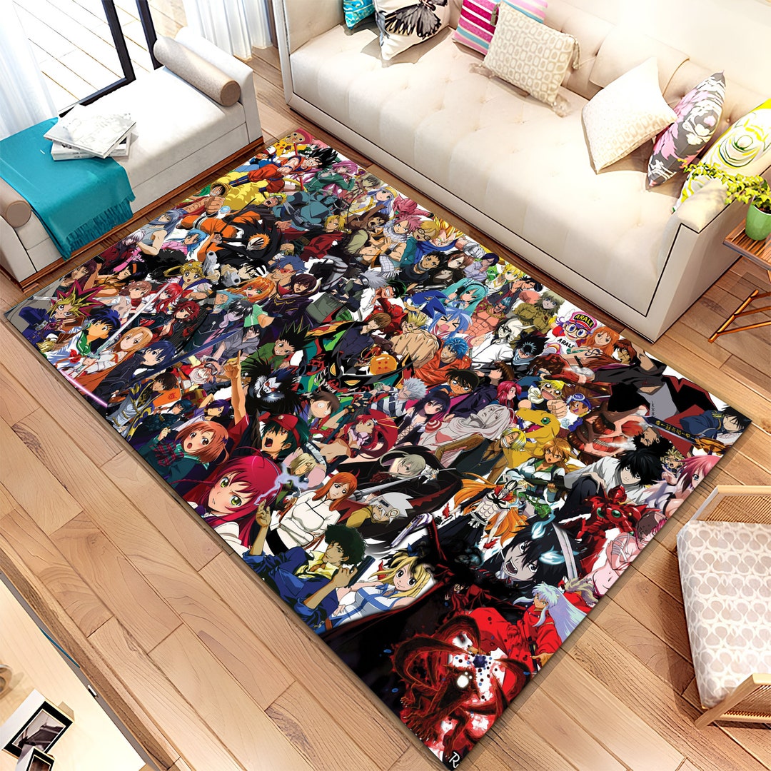 Anime Rug, Anime Characters Rug, Mix Rug, Anime Decor, Movie Decor ...