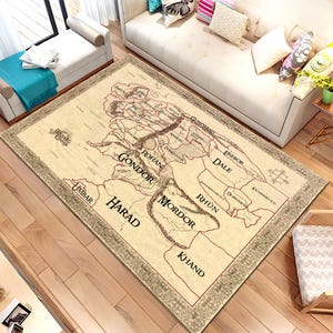 LOTR Teppich, Mittelerde Karte Teppich, LOTR Karte, Karte Teppich, Super Teppich,Fantastischer Teppich,Fantastischer Teppich,Teppich, Jungenzimmer Teppich, Geschenke für Ihn