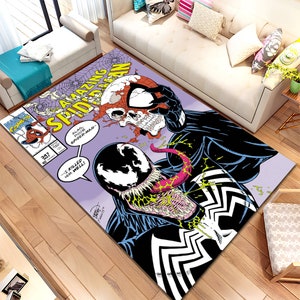 Venom Rug,Spiderman Rug,Themed Rug,Fantastic Rug,Area Rug,Kids Rug,Colorful Rug,Sci-Fi Rug,Marvel Rug,Gift For Him,Unique Rug,Bestseller