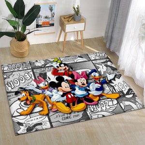 Mickey Mouse Rug,Minnie Mouse Rug,Kids Rug,Cartoon Rug,Custom Rug,Nursery Rug,Cute Rug,Area Rug,Kids Room Rug,Nursery Decor,Gift for Kids