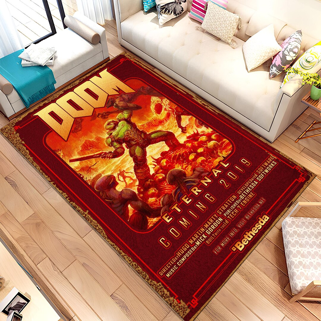 Doom Rug: Video Game Gamer Room Decor - Etsy Australia
