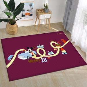 Micky Maus Teppich, Teppich, Babyzimmer, Micky Maus, Karte von Mickey, Kinderteppich, Bunter Teppich, Geschenk für Kinder