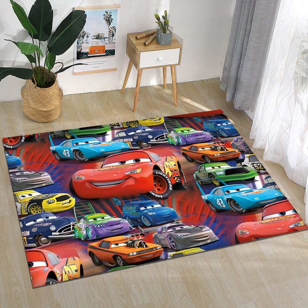 Area Rug, Kids Decor, Gift For Kids, Nursery Decor, Mcqueen Rug,Cars Rug, Movie Rug, Funny Rug, Fantastic Rug, Gift For Boys, Kids Room Rug Moderndaydecors