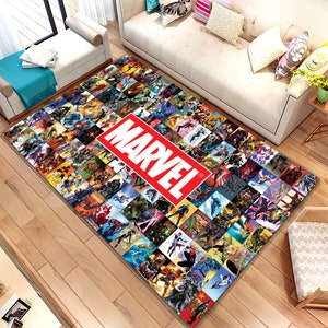 Marvel,Marvel Charaktere Teppich,Movie Teppich,Fantastischer Teppich,Movie Decor,Bunter Teppich,Hypebeast Teppich,Unikat Teppich,Kinderzimmer Teppich,Geschenk für Ihn Bild 2