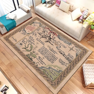 Chrors Karte, Hobbit Teppich, Karte Dekor, Karte Teppich, Coole Teppiche, Beliebte Teppich, Fantastische Teppich, Film Dekor, Teppiche, Geschenke für Sie, Junge Teppiche