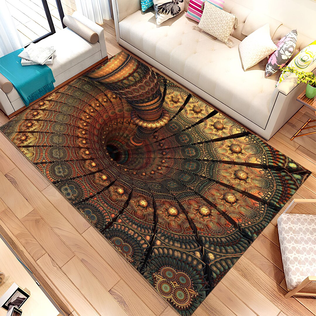 Illusion Rug, 3D Rug, 3D Design Rug, Illusionist Looking Carpet, Vortex ...