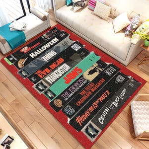 Gothic Horror Area Rug: Movie Fan Decor