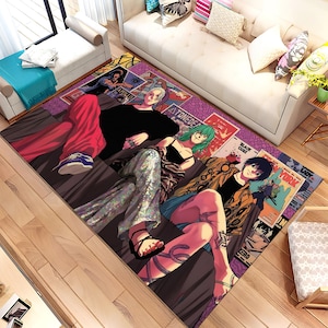 Manga Rug, Anime Characters Rug, Themed Rug, Kawai Rug, Ninja Rug, Movie Rug, Movie Decor, Area Rug,Custom Rug,Gift for Her,Personalized Rug