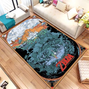 Legend Rug, Gaming Area Rug, Gamer Rug, Gamer Gifts, Game Room Rug, Home Decor Rug, Gamer Room Decor, Non-Slip Rug, Modern Rug, Area Rug