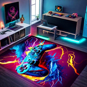 Game Console Rug,Gamer Rug,Gaming Rug,Game Rug,Colorful Rug,Play Room Rug,Game Decor,Custom Rug,Awesome Rug,E-Sport Rug,Area Rug,Gaming Gift