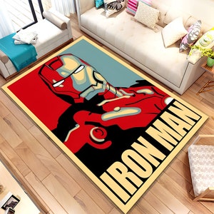 Ironman,Ironman Rug,Marvel Rug,Movie Rug,Fantastic Rug,Movie Decor,Colorful Rug,Hypebeast Rug,Unique Rug,Area Rug,Kids Room Rug,Gift For Him