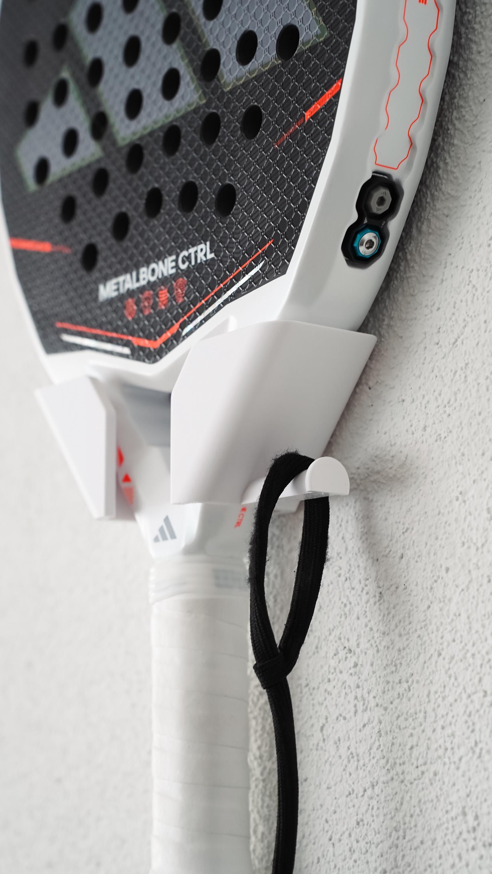 Support Mural Double Pour Raquettes De Padel – Design élégant, Vis Incluses, Maintien Sûr