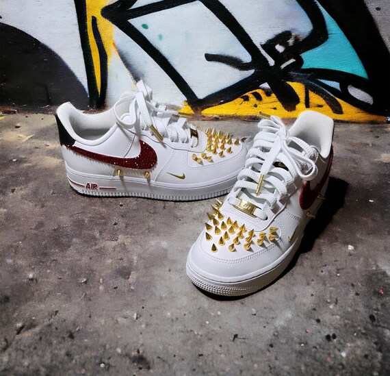 Custom Nike Air Force 1 Shoes Spikes hand Painted Etsy Canada
