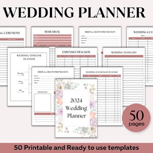 Wedding Planner Printable Spreadsheet Wedding Planning Budget Wedding Checklist Tracker Template Wedding List Wedding Printable PDF Wedding