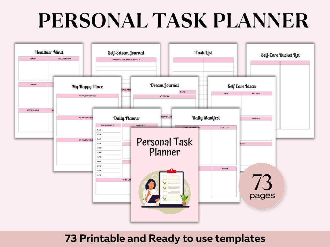 Personal Productivity Planner To-do List Spreadsheet Template Digital ...